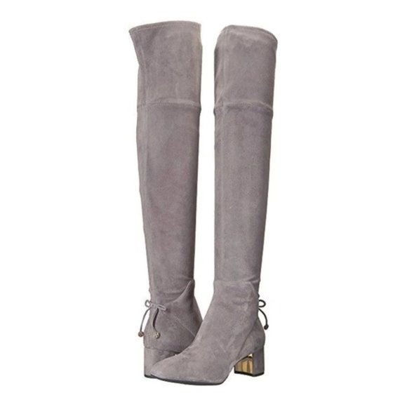 Tory Butch Laila Over the Knee Boot Gray 5 NWT - Picture 1 of 2